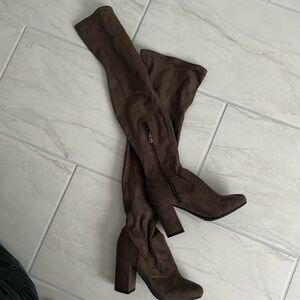 Dark brown knee high boots